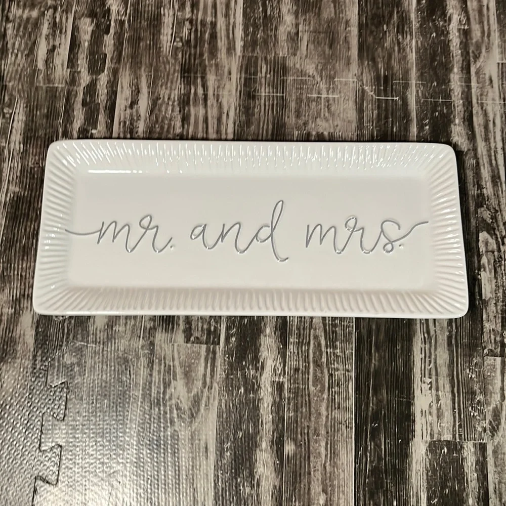 Pier 1 Mr & Mrs Hostess Tray